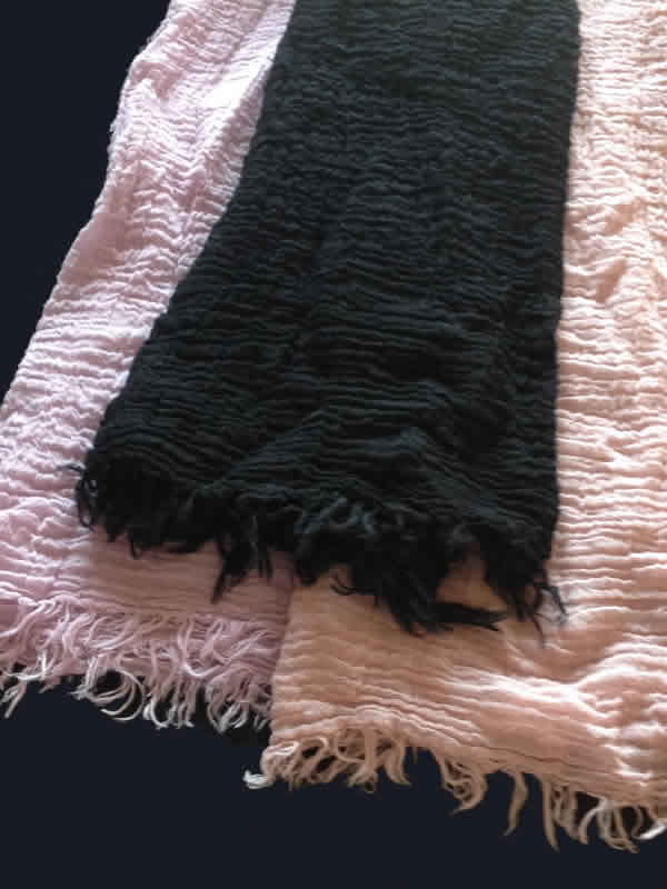 夏ストールは綿100％コットンシフォン